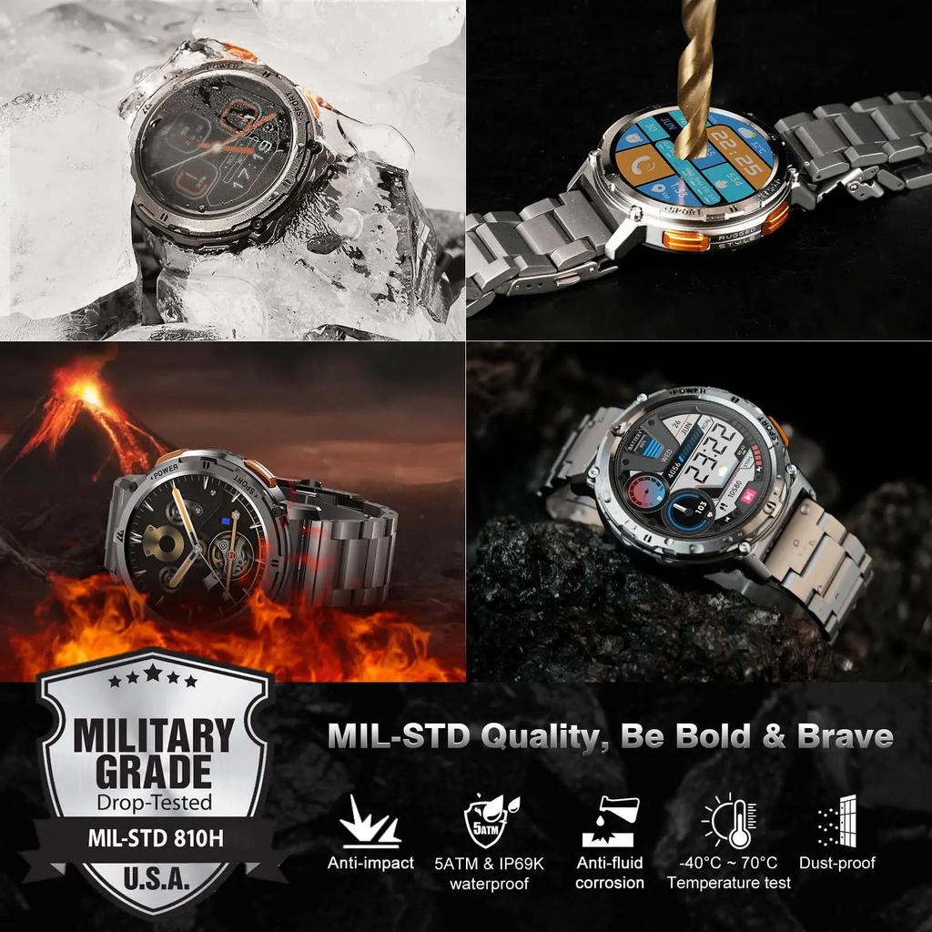 Men's AMOLED Business Smartwatch with Bluetooth Call by HitMyNeed