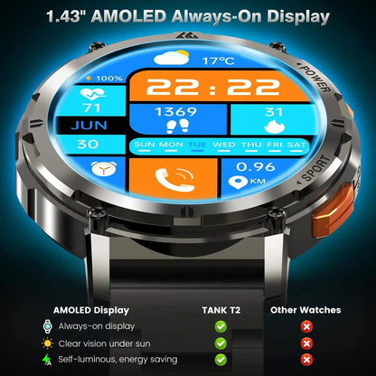 Men's AMOLED Business Smartwatch with Bluetooth Call by HitMyNeed