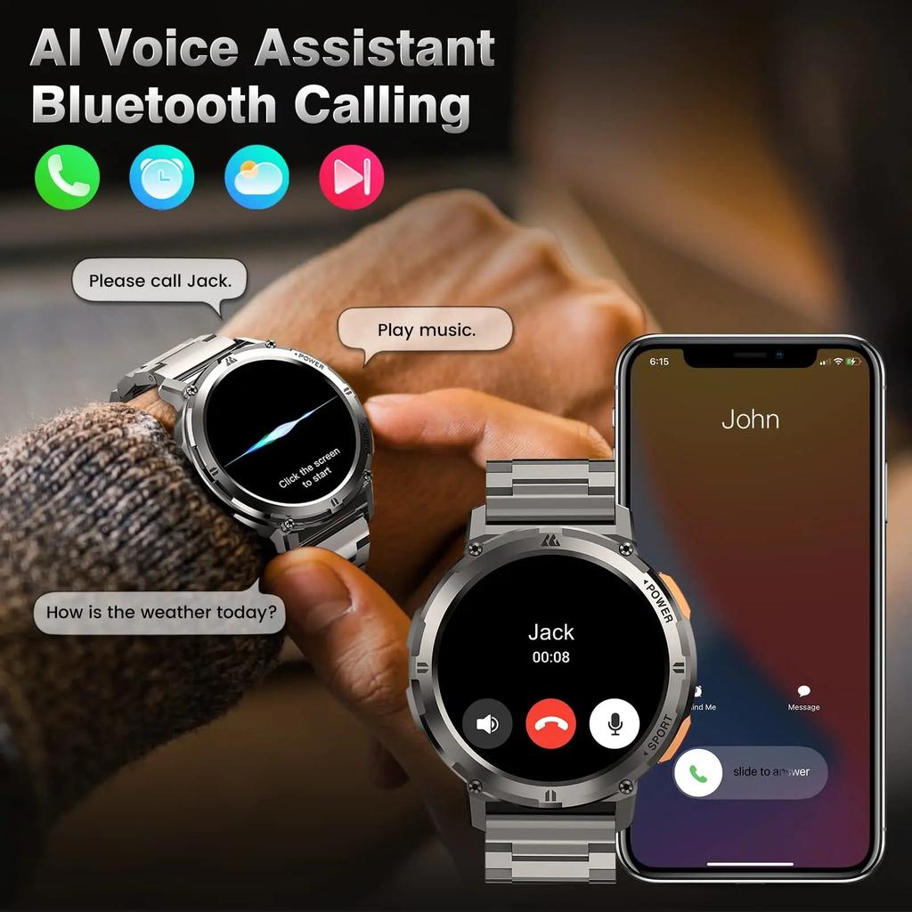 Men's AMOLED Business Smartwatch with Bluetooth Call by HitMyNeed