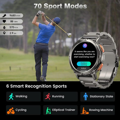 Men's AMOLED Business Smartwatch with Bluetooth Call by HitMyNeed