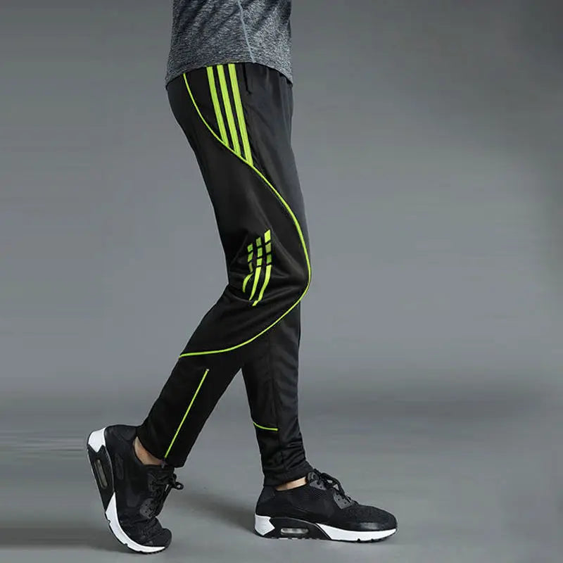Men's Autumn Quick-Dry Training Pants black-green l-50-60kg by HitMyNeed