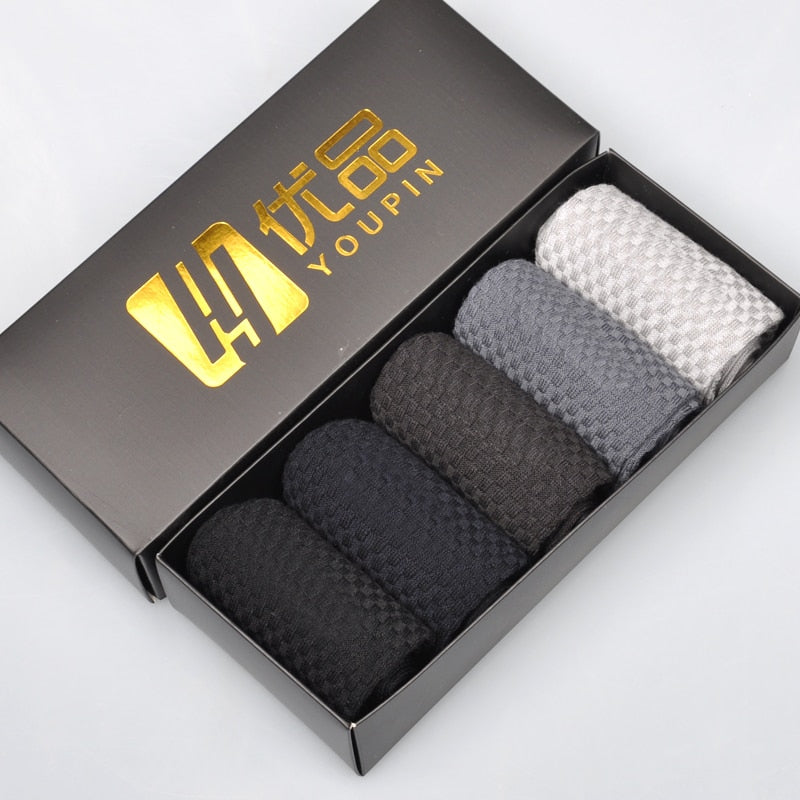 Men's Bamboo Socks 5-Pack - Breathable & Absorbent by HitMyNeed