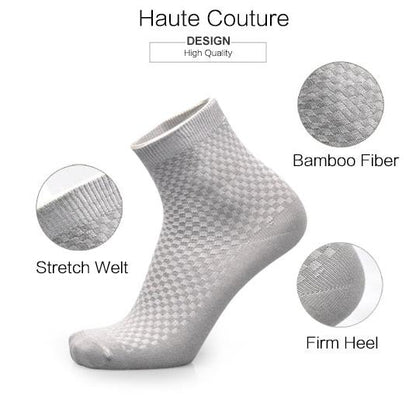 Men's Bamboo Socks 5-Pack - Breathable & Absorbent by HitMyNeed