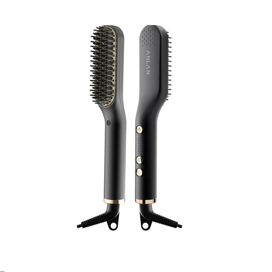 Men's Beard & Hair Straightening Brush Ceramic Comb by HitMyNeed