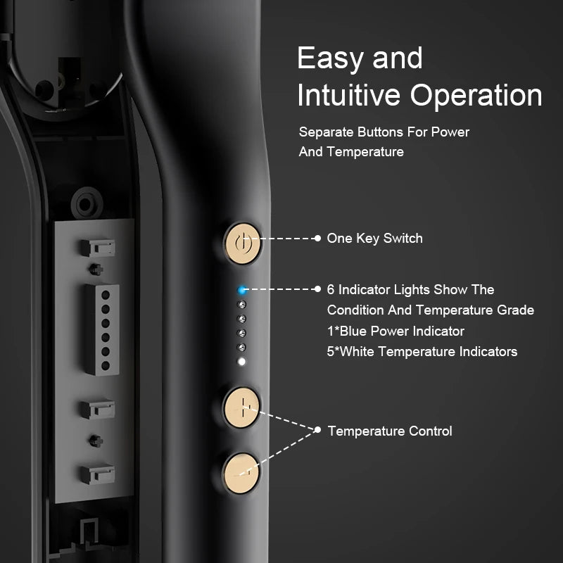 Men's Beard & Hair Straightening Brush Ceramic Comb by HitMyNeed