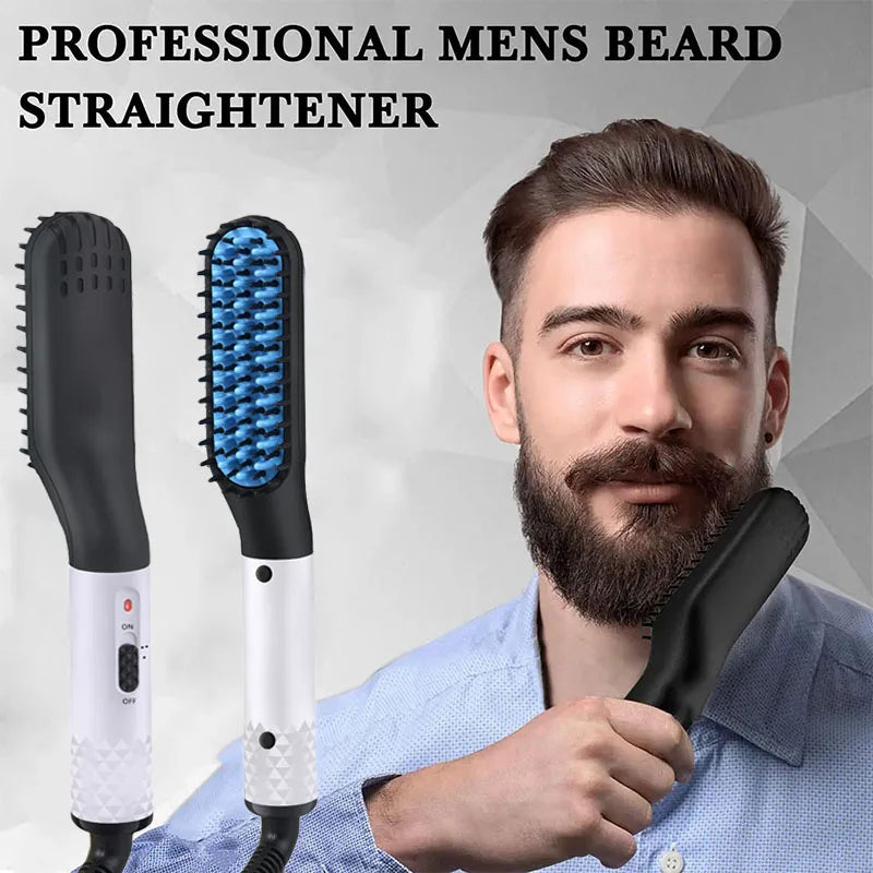 Men's Beard & Hair Straightening Comb Brush by HitMyNeed