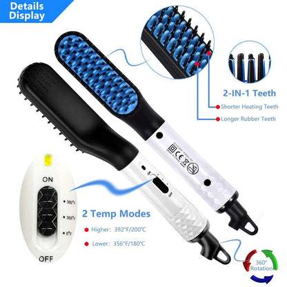 Men's Beard & Hair Straightening Comb Brush by HitMyNeed
