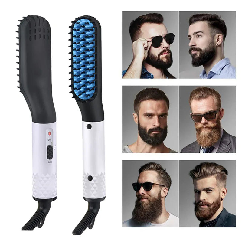 Men's Beard & Hair Straightening Comb Brush by HitMyNeed