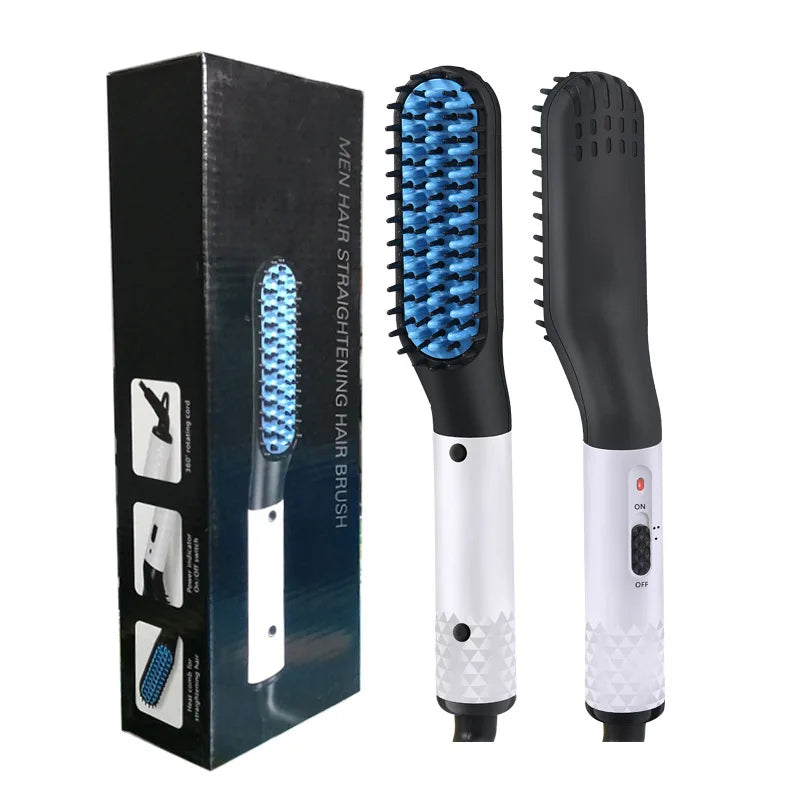 Men's Beard & Hair Straightening Comb Brush by HitMyNeed