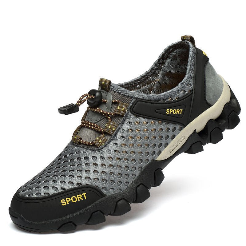Men's Breathable Mesh Barefoot Hiking Sneakers grey 40 by HitMyNeed
