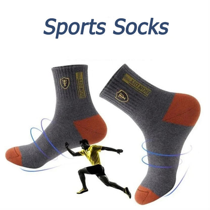 Men's Breathable Sports Socks 5 Pairs EU 38-47 by HitMyNeed