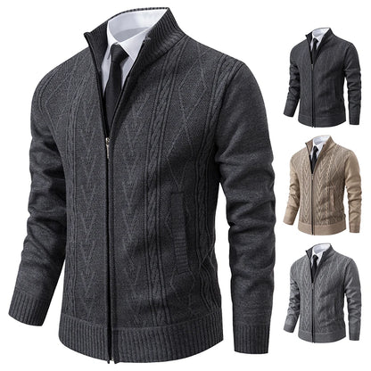 Men's Cashmere Padded Knitted Sweater Coat by HitMyNeed
