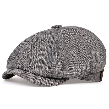 Men's Casual Newsboy Hat Retro Octagonal Cap by HitMyNeed