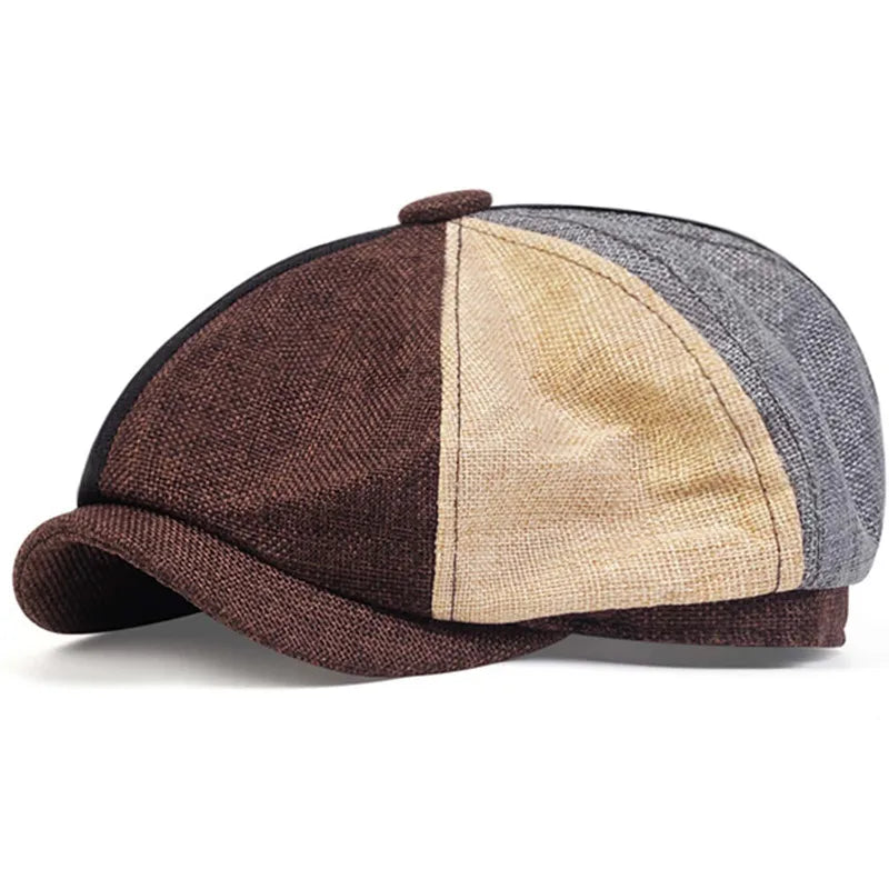 Men's Casual Newsboy Hat Retro Octagonal Cap multi by HitMyNeed