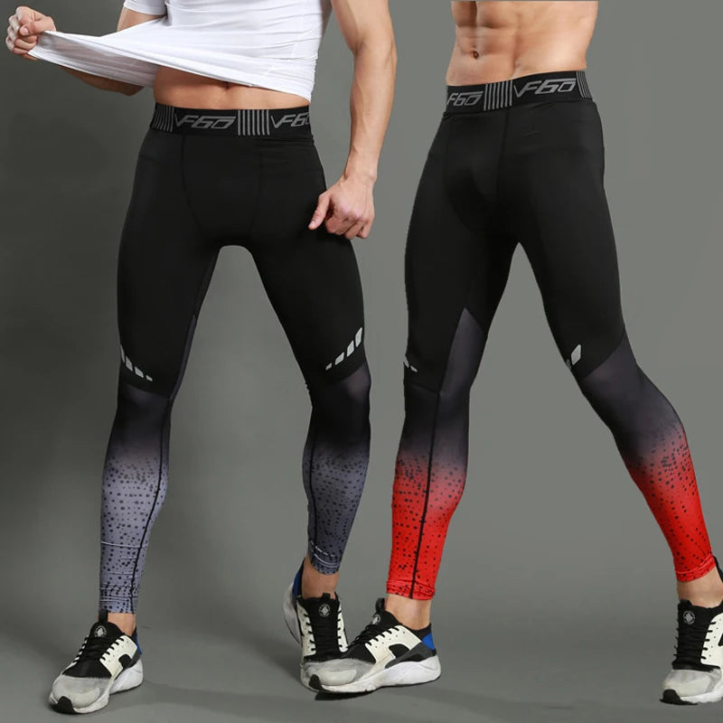 Men's Compression Running Tights Quick-Dry Leggings by HitMyNeed
