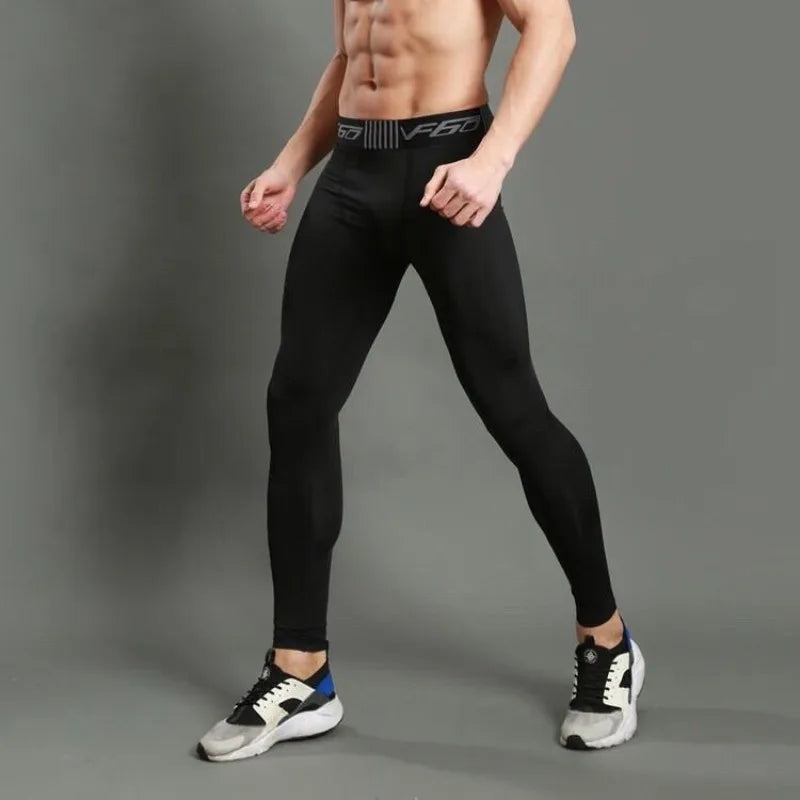 Men's Compression Running Tights Quick-Dry Leggings by HitMyNeed