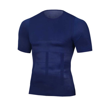 Men's Compression Shaper Vest with Posture Support blue l by HitMyNeed