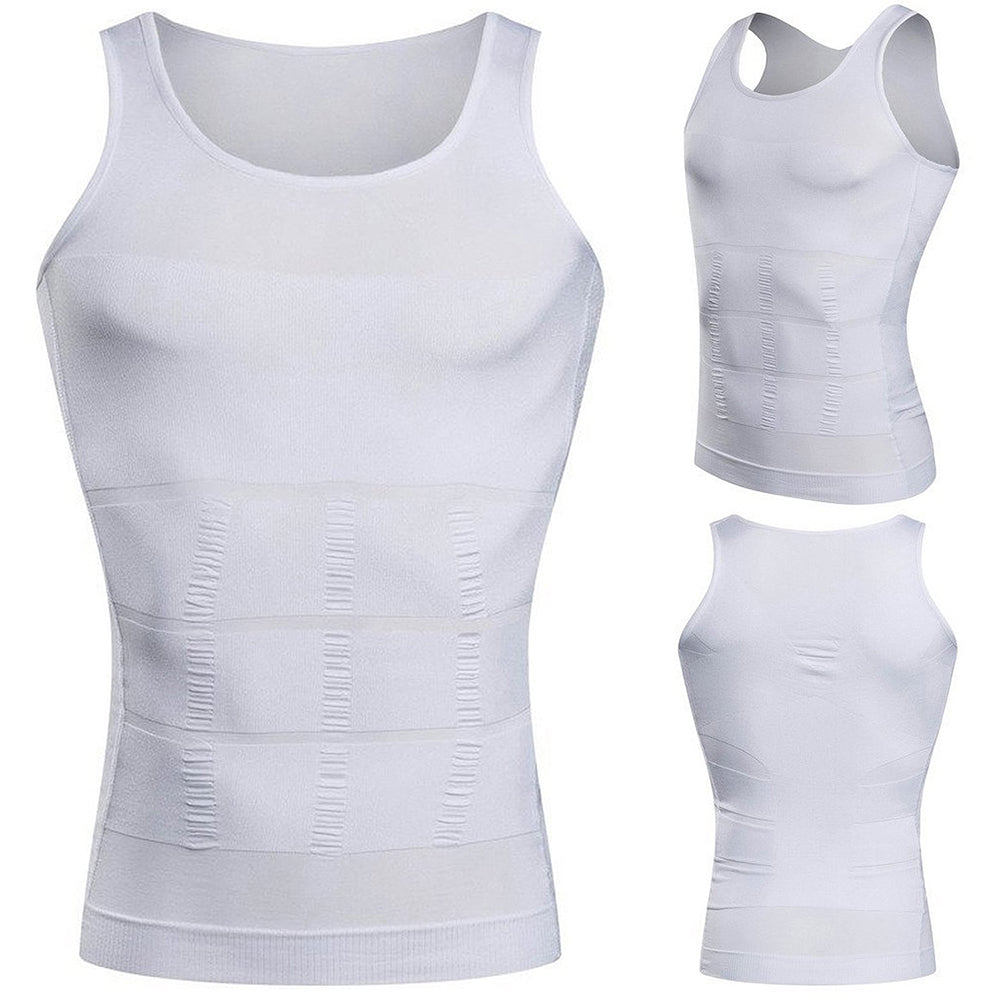 Men's Compression Shaper Vest with Posture Support white-vest m by HitMyNeed