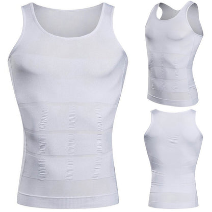 Men's Compression Shaper Vest with Posture Support white-vest m by HitMyNeed