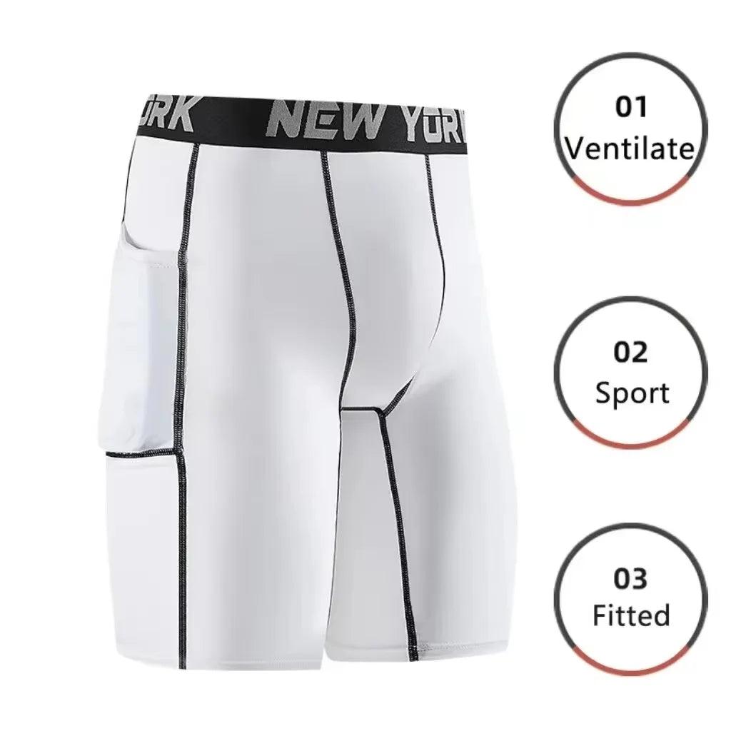 Men's Compression Sports Boxer Shorts Quick-Dry by HitMyNeed