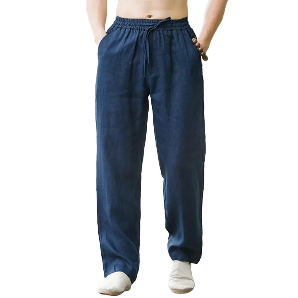 Men's Cotton Linen Beach Jogger Pants by HitMyNeed