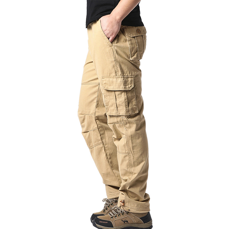 Men's Cotton Tactical Jogger Work Pants m-50-60kg mst-khaki by HitMyNeed