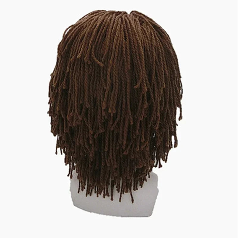 Men's Crochet Hip Hop Wig Beanie Winter Party Hat by HitMyNeed
