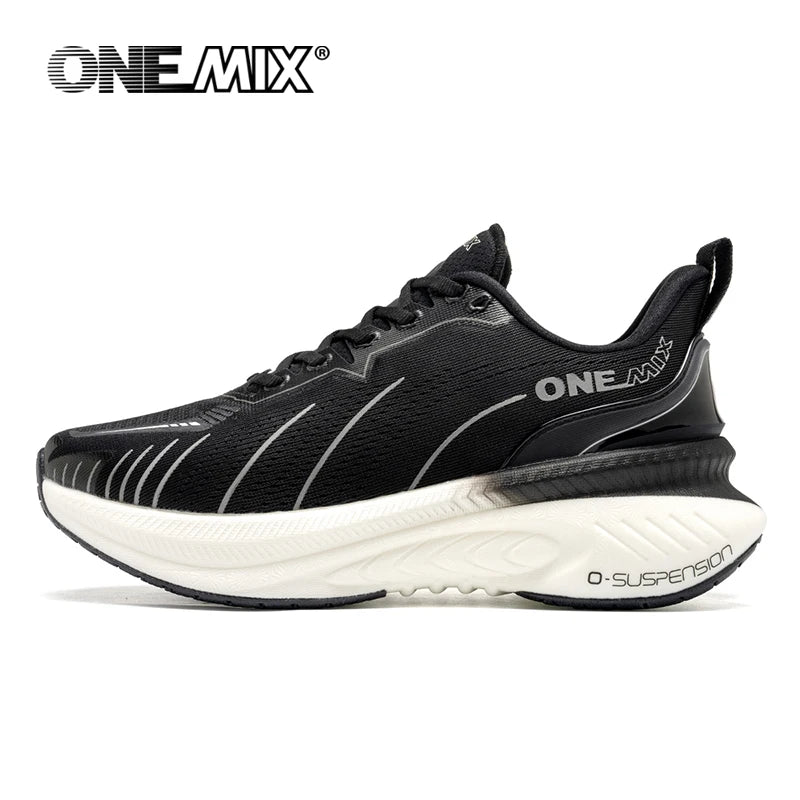 Men's Cushioned Running Shoes for Heavy Runners panda-black 35.0 by HitMyNeed