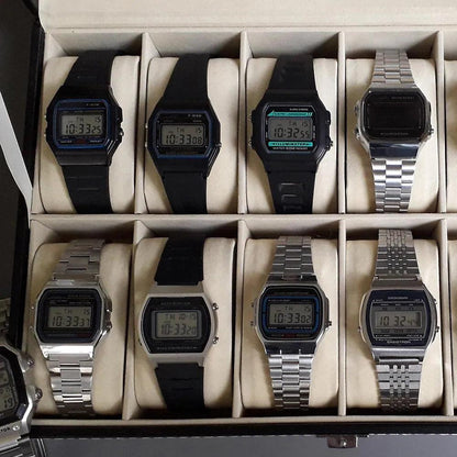 Men's Digital Watch with Stainless Steel Bracelet by HitMyNeed