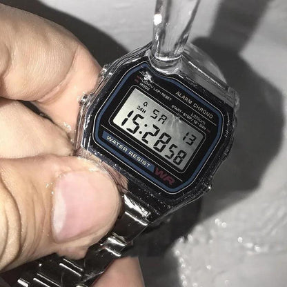 Men's Digital Watch with Stainless Steel Bracelet by HitMyNeed