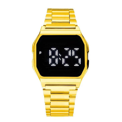 Men's Digital Watch with Stainless Steel Bracelet gold-style02 by HitMyNeed