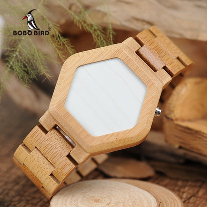 Men's Digital Wooden Watch with LED Display by HitMyNeed