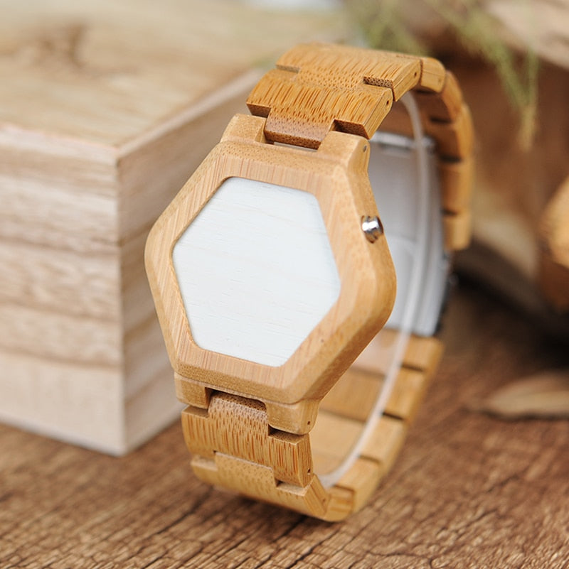 Men's Digital Wooden Watch with LED Display by HitMyNeed