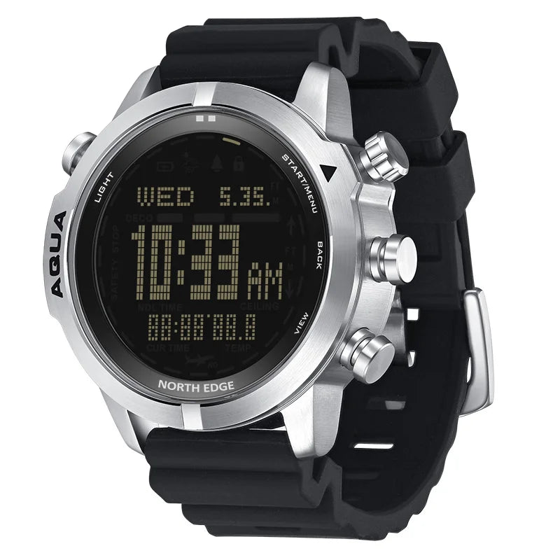 Men's Dive Computer Smartwatch with NDL & Compass black by HitMyNeed