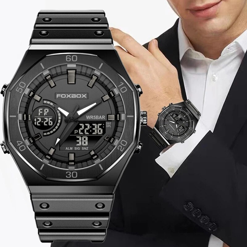 Men's Dual Display Sports Chronograph Watch 50M by HitMyNeed