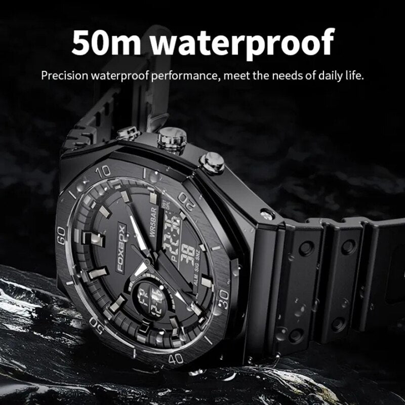 Men's Dual Display Sports Chronograph Watch 50M by HitMyNeed