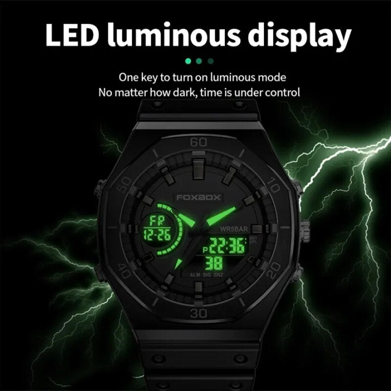 Men's Dual Display Sports Chronograph Watch 50M by HitMyNeed