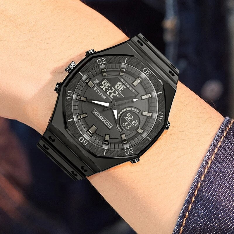 Men's Dual Display Sports Chronograph Watch 50M by HitMyNeed