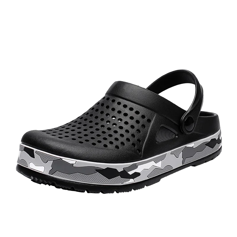 Men's EVA Clog Sandals Lightweight Unisex Beach Shoes 0916-black 45.0 by HitMyNeed
