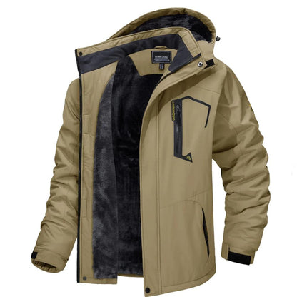 Men's Fleece Lined Waterproof Mountain Jacket by HitMyNeed