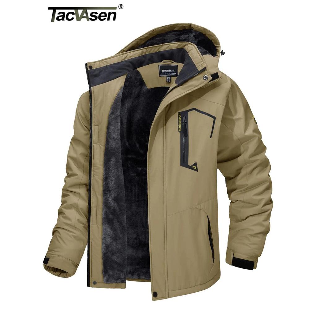 Men's Fleece Lined Waterproof Mountain Jacket by HitMyNeed
