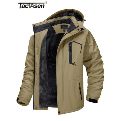 Men's Fleece Lined Waterproof Mountain Jacket by HitMyNeed