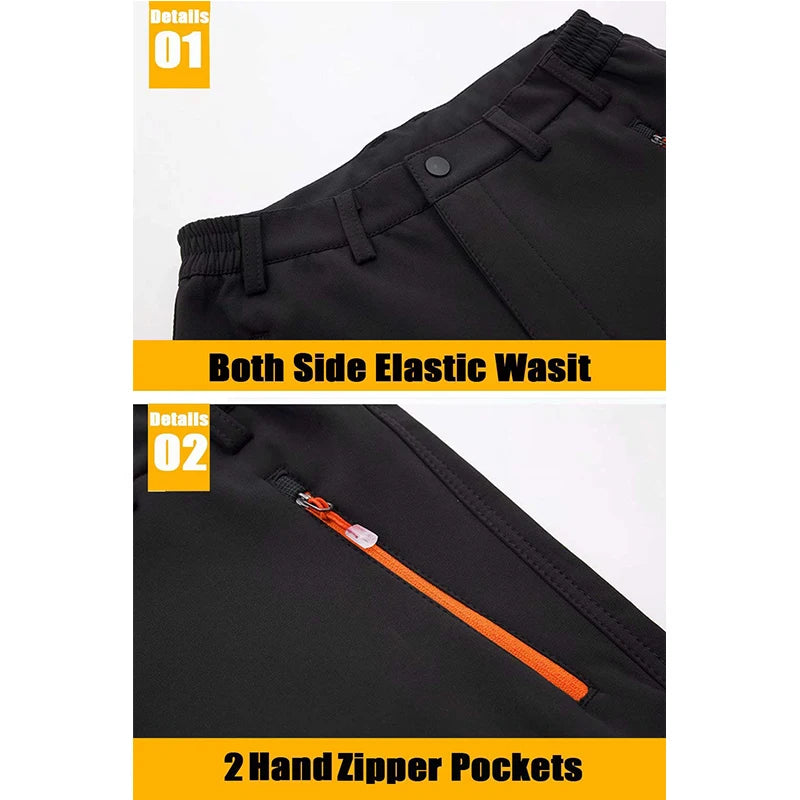 Men's Fleece Lined Waterproof Snow Ski Pants by HitMyNeed