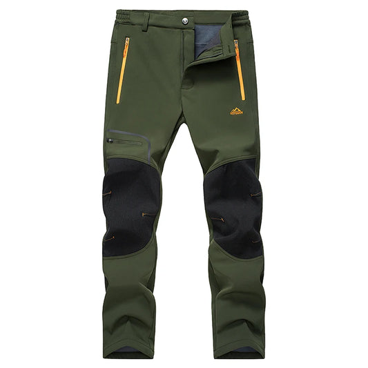 Men's Fleece Lined Waterproof Snow Ski Pants army-green us-40-cn-4xl by HitMyNeed