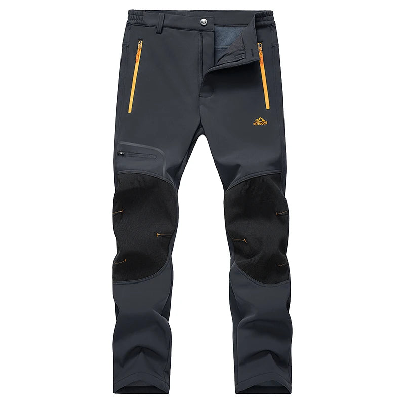 Men's Fleece Lined Waterproof Snow Ski Pants dark-gray us-40-cn-4xl by HitMyNeed