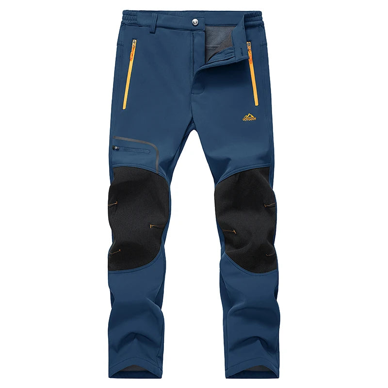 Men's Fleece Lined Waterproof Snow Ski Pants denim-blue us-40-cn-4xl by HitMyNeed