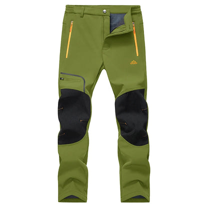 Men's Fleece Lined Waterproof Snow Ski Pants f-green us-40-cn-4xl by HitMyNeed