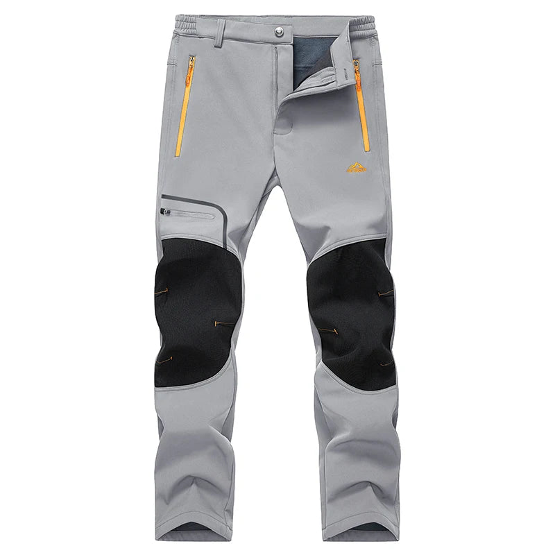 Men's Fleece Lined Waterproof Snow Ski Pants light-gray us-40-cn-4xl by HitMyNeed