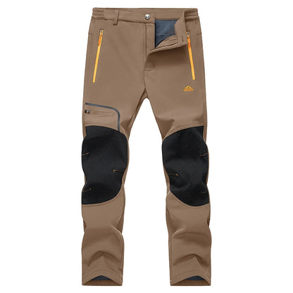 Men's Fleece Lined Waterproof Snow Ski Pants ligth-brown us-40-cn-4xl by HitMyNeed