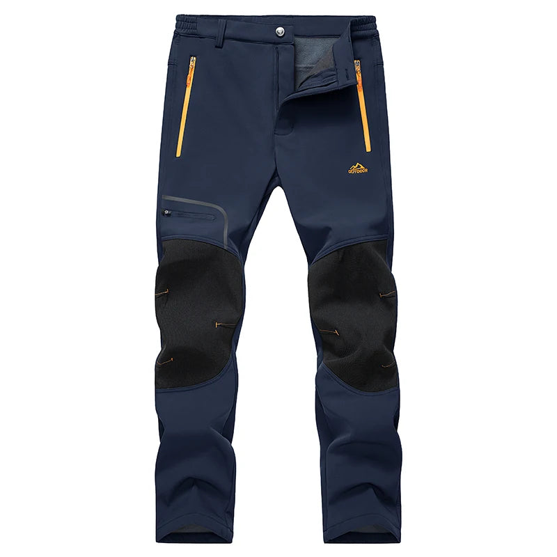 Men's Fleece Lined Waterproof Snow Ski Pants navy us-40-cn-4xl by HitMyNeed